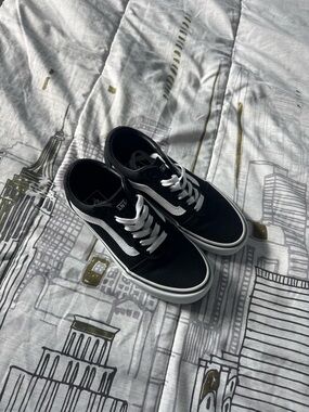 Vans Black and White Low-Top Athletic Sneakers